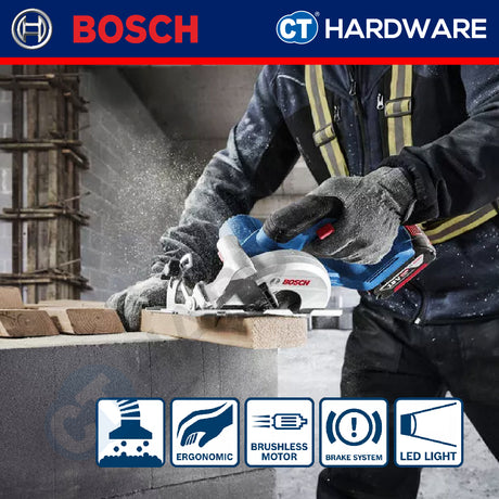 Bosch GKS 18V-44 SOLO Cordless Circular Saw 18V come with 1x Saw Blade 125MM [ GKS18V44SOLO ]