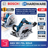 Bosch GKS 18V-70L SOLO Cordless Biturbo Brushless Circular Saw 18V | 190mm [ GKS18V70LSOLO ]