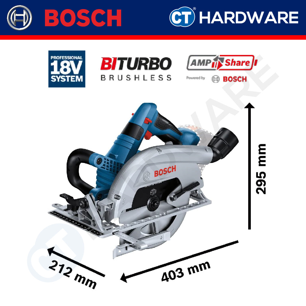 Bosch GKS 18V-70L SOLO Cordless Biturbo Brushless Circular Saw 18V | 190mm [ GKS18V70LSOLO ]