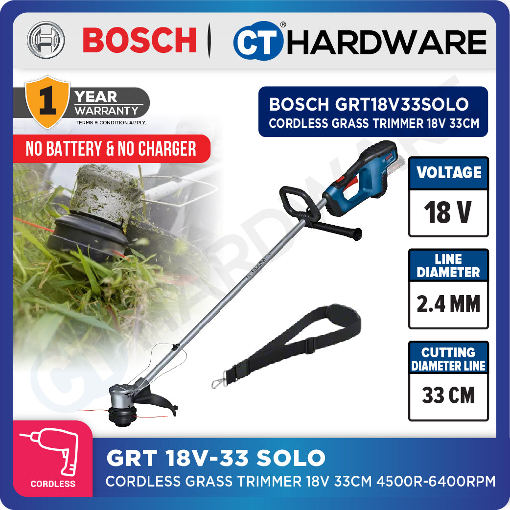 Bosch PRO GRT 18V-33 Cordless Brushless Grass Trimmer 18V 33cm Solo [06008D0000]