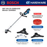 Bosch PRO GRT 18V-33 Cordless Brushless Grass Trimmer 18V 33cm Solo [06008D0000]