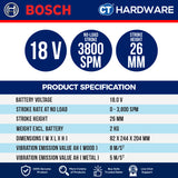 Bosch GST 18V-155 BC SOLO Cordless Jigsaw 18V | 3800 spm [ GST18V155BCSOLO ]