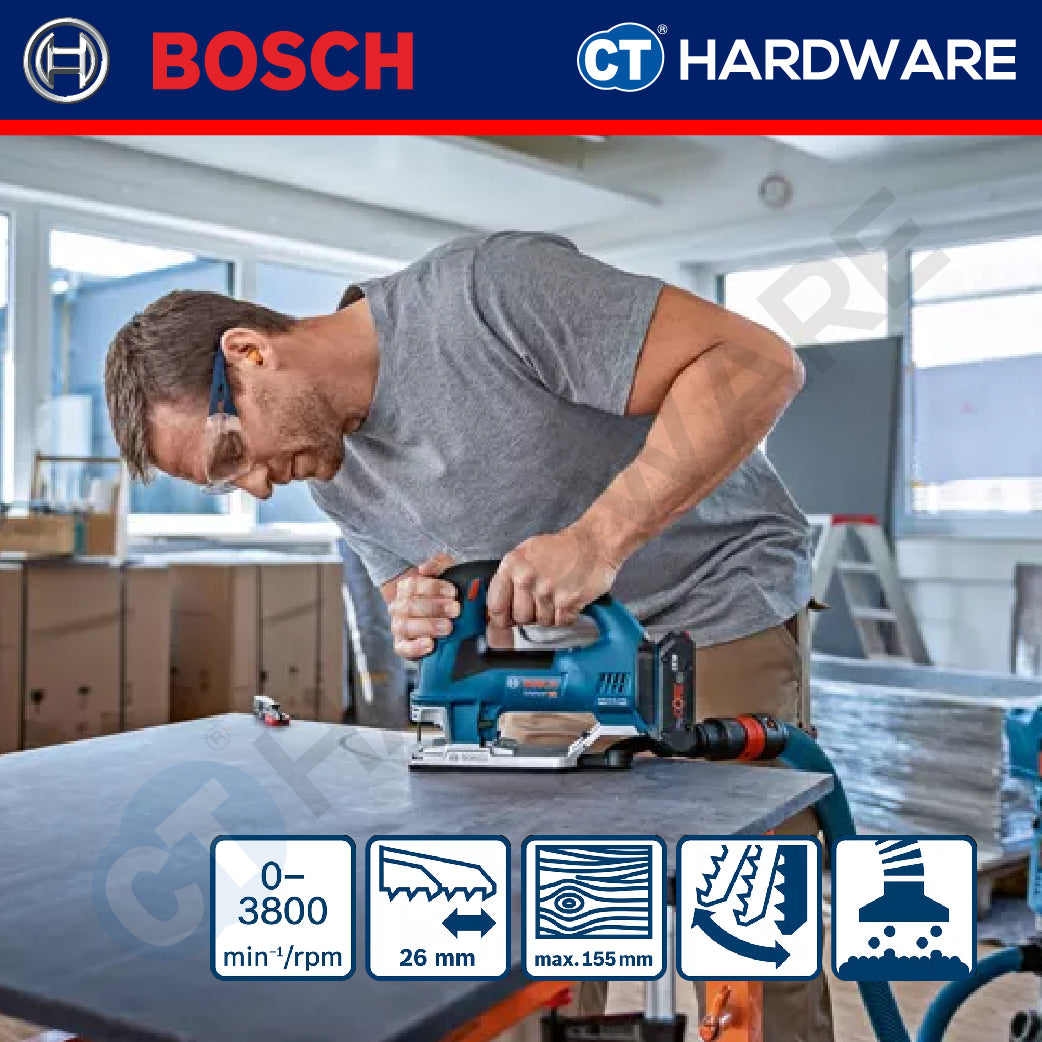 Bosch GST 18V-155 BC SOLO Cordless Jigsaw 18V | 3800 spm [ GST18V155BCSOLO ]
