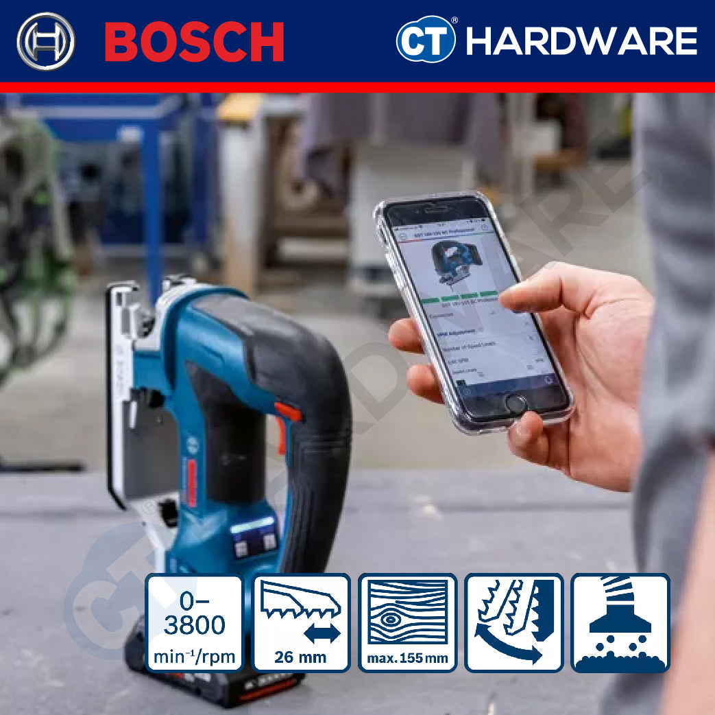 Bosch GST 18V-155 BC SOLO Cordless Jigsaw 18V | 3800 spm [ GST18V155BCSOLO ]