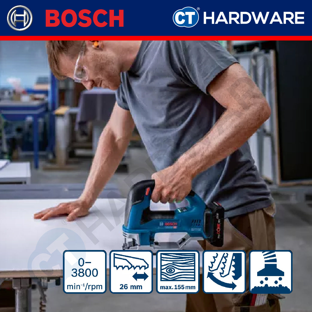 Bosch GST 18V-155 BC SOLO Cordless Jigsaw 18V | 3800 spm [ GST18V155BCSOLO ]