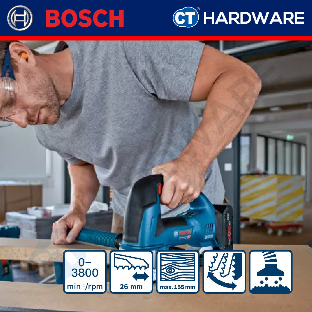 Bosch GST 18V-155 BC SOLO Cordless Jigsaw 18V | 3800 spm [ GST18V155BCSOLO ]