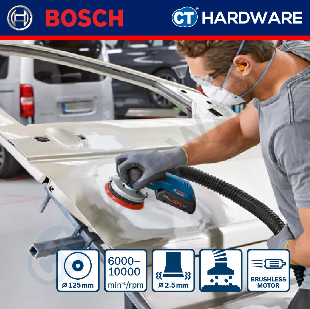 Bosch GEX18V-125 Random Orbit Sander | Brushless Motor | 125mm Pad | Cordless 18V [0601372201]