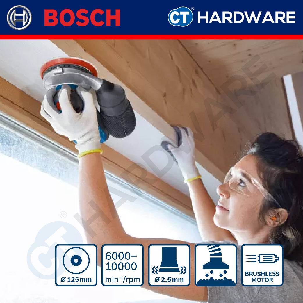 Bosch GEX18V-125 Random Orbit Sander | Brushless Motor | 125mm Pad | Cordless 18V [0601372201]