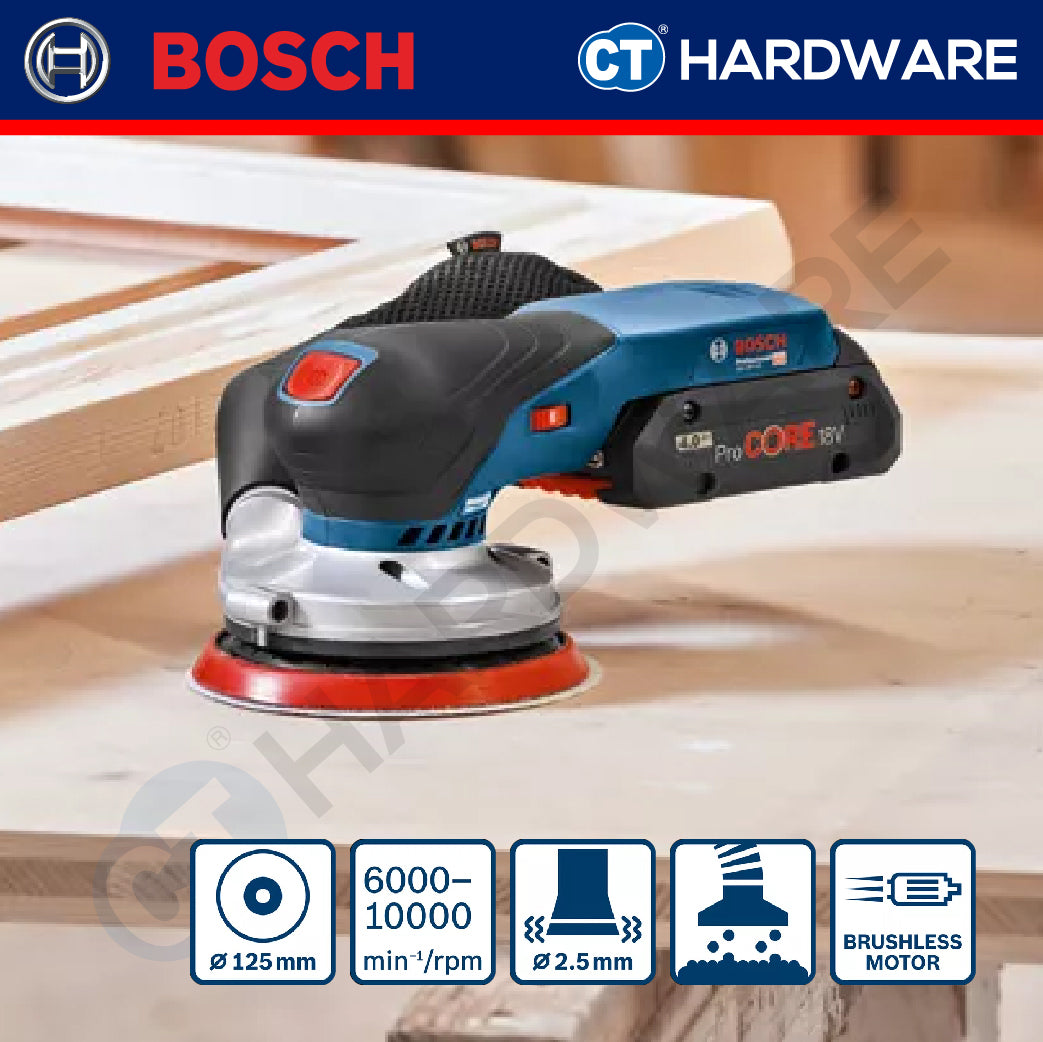 Bosch GEX18V-125 Random Orbit Sander | Brushless Motor | 125mm Pad | Cordless 18V [0601372201]
