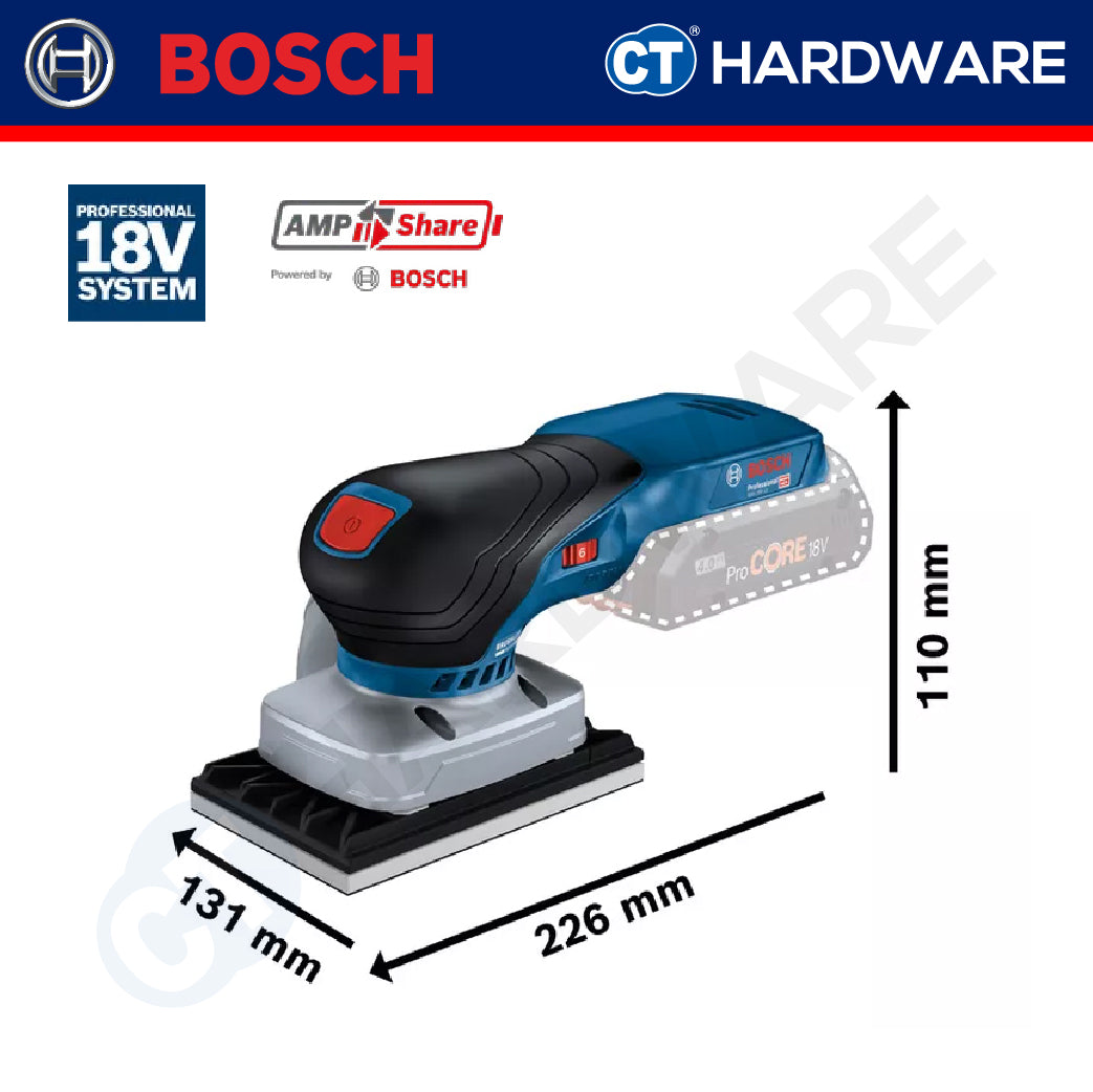 Bosch GSS 18V-13 SOLO Cordless Orbital Sander 18V | 150×100MM | Smooth Finish [ GSS18V13SOLO ]