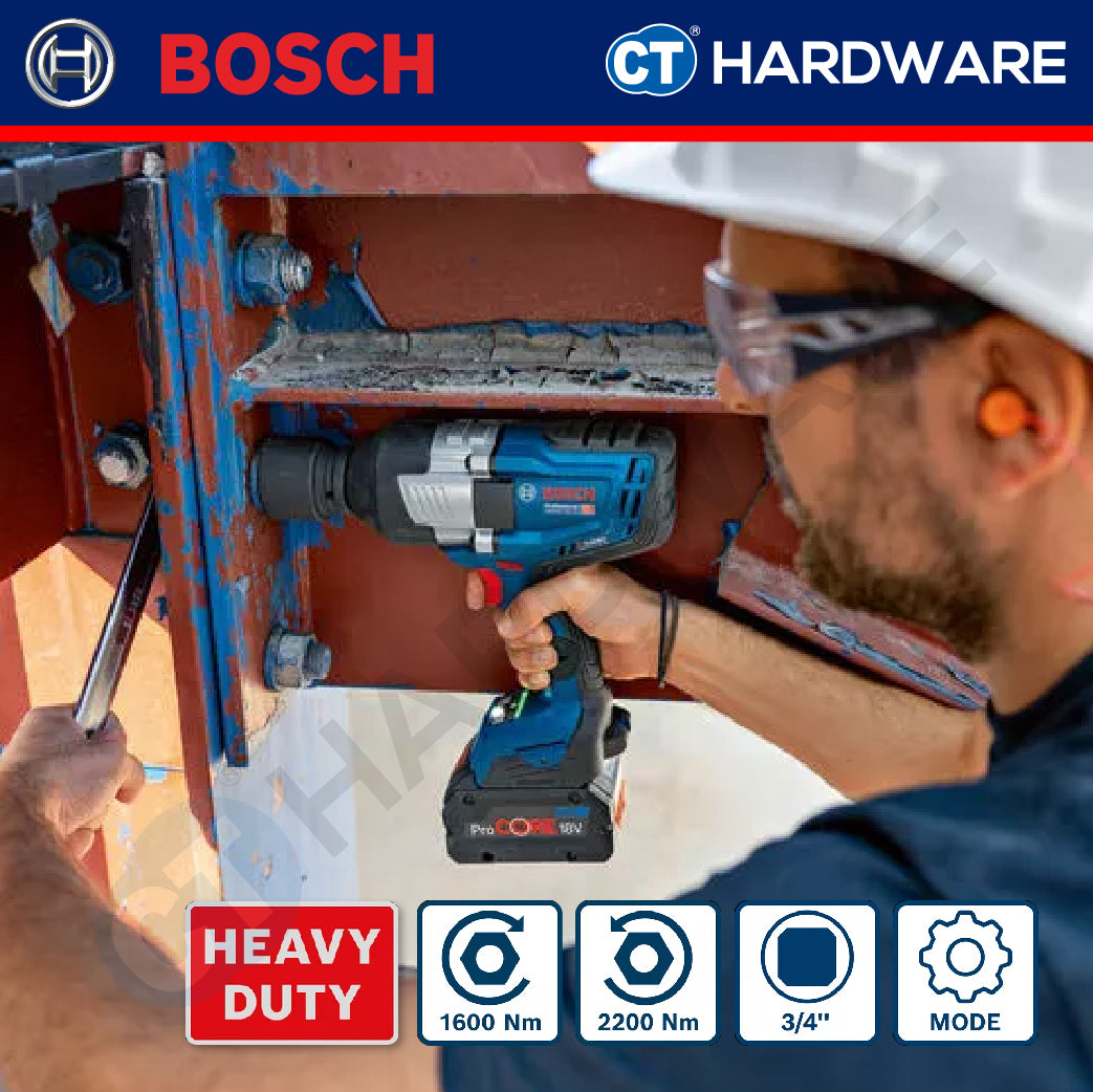 Bosch GDS 18V-1600 HC Cordless Impact Wrench 18V | 3/4" | 1600NM