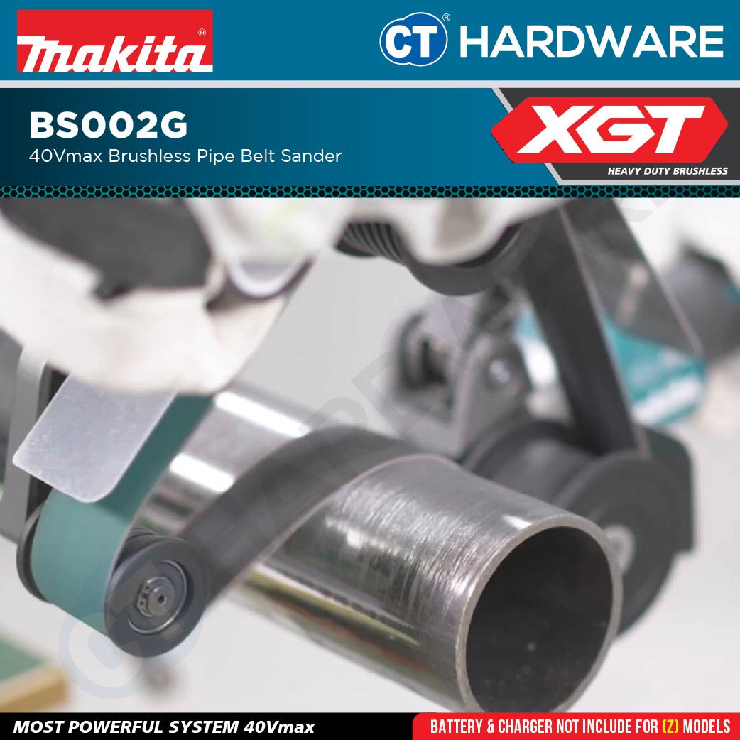 Makita BS002GZ XGT 40Vmax Cordless Pipe Belt Sander (Body Only)