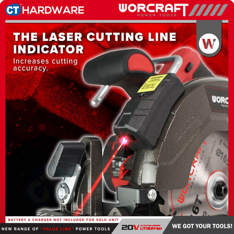 Worcraft CCS-S20LIB Cordless Brushless Circular Saw 20V | 6-1/2" 165MM