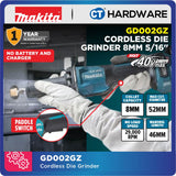 MAKITA GD002GZ CORDLESS DIE GRINDER 40V | 8MM | 5/16" WITHOUT BATTERY AND CHARGER - 1PC