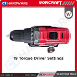 WORCRAFT CD-S20LIE CORDLESS DRILL 20V [ CDS20LIE ] [Set Pack with 2.0AH Battery]