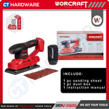 WORCRAFT CFS-S20LI CORDLESS FINISHING SANDER 20V | 13000RPM | PAD SIZE 90x187MM [Set Pack with 2.0AH Battery]