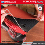 WORCRAFT CFS-S20LI CORDLESS FINISHING SANDER 20V | 13000RPM | PAD SIZE 90x187MM [Set Pack with 2.0AH Battery]