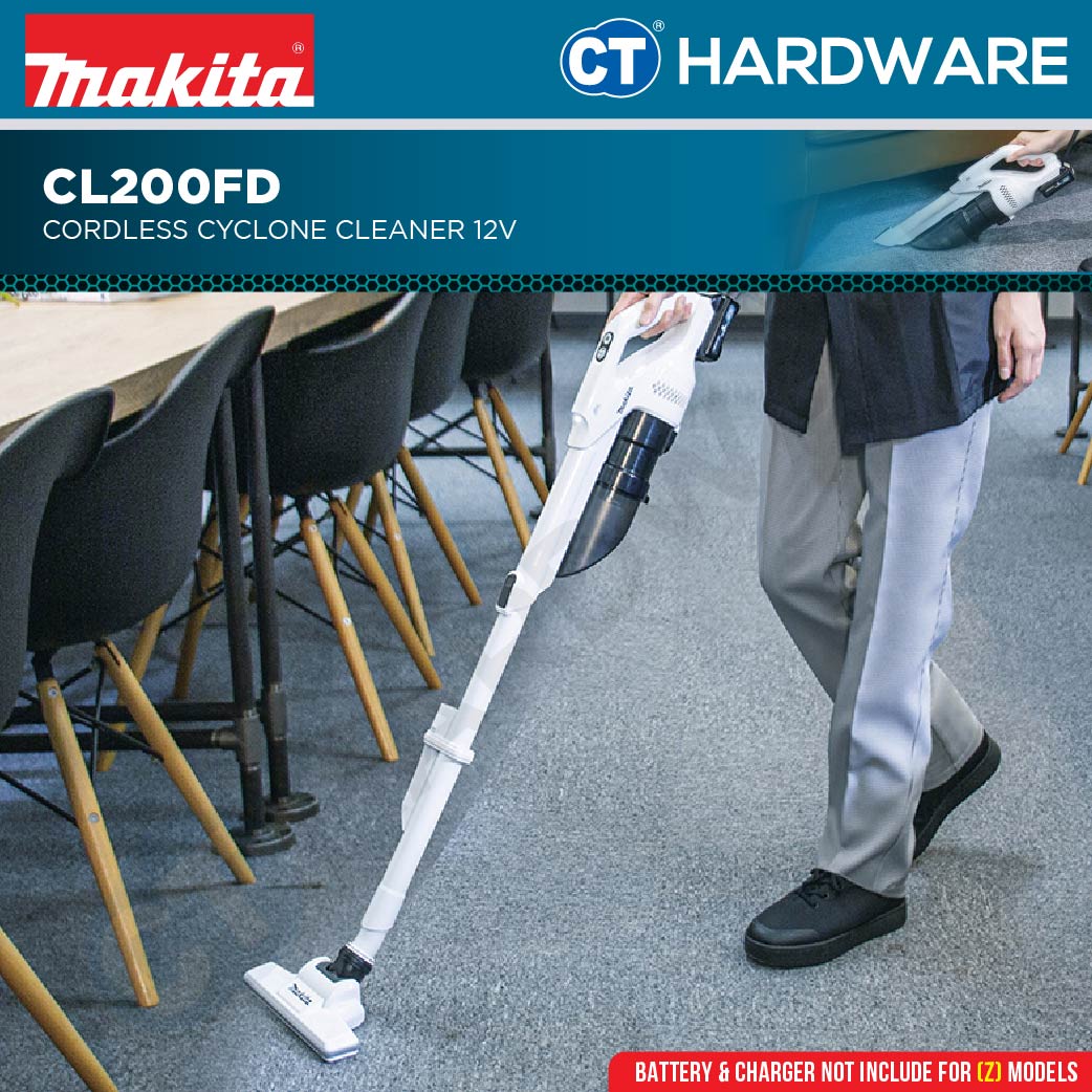 Makita CL200FDZ | CL200FDSA 12V Cordless Cyclone Vacuum Cleaner | Vakum Tanpa Wayar Sedutan Kuat | 无线吸尘器
