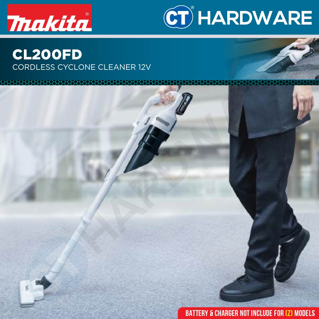 Makita CL200FDZ | CL200FDSA 12V Cordless Cyclone Vacuum Cleaner | Vakum Tanpa Wayar Sedutan Kuat | 无线吸尘器