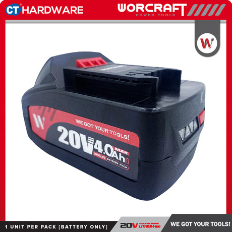 WORCRAFT CLB20V40D ORIGINAL BATTERY 20V | 4.0AH [ ONE FOR ALL BATTERY ] - 1PC