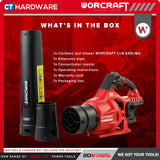 Worcraft CLB-S40LiBA Cordless Brushless Blower 40V with Kit Options
