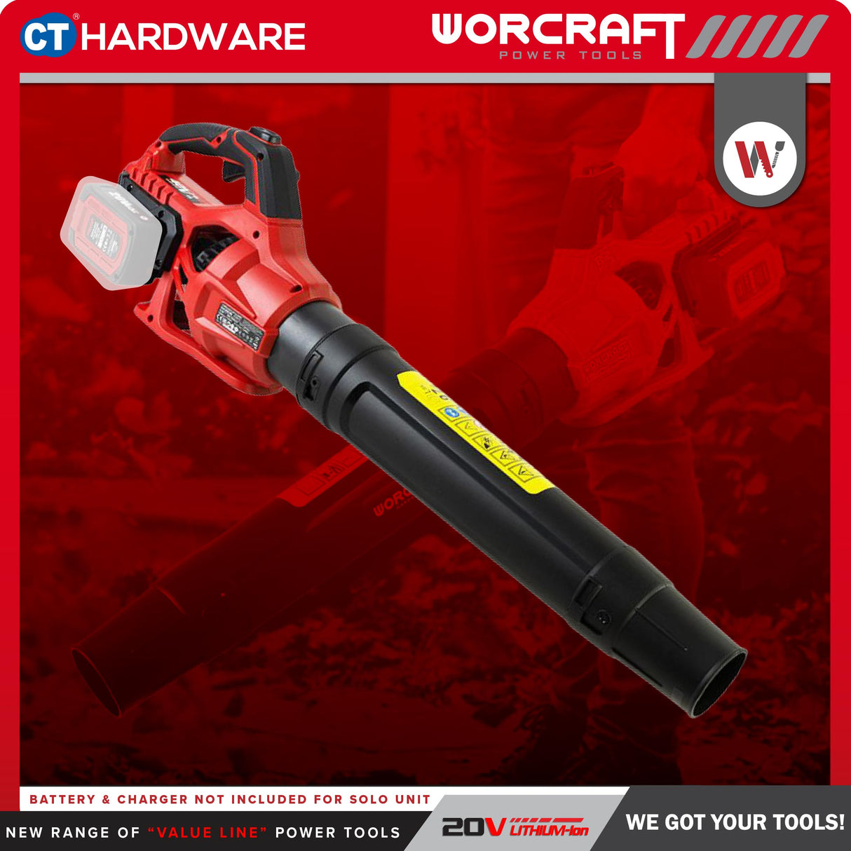 Worcraft CLB-S40LiBA Cordless Brushless Blower 40V with Kit Options