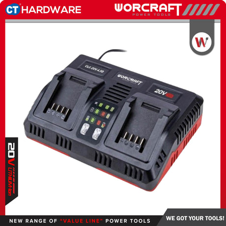WORCRAFT CLC-20V-45D TWO PORT BATTERY CHARGER 20V (CLC20V45D)