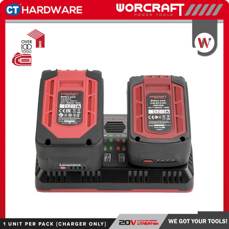 WORCRAFT CLC-20V-45D TWO PORT BATTERY CHARGER 20V (CLC20V45D)