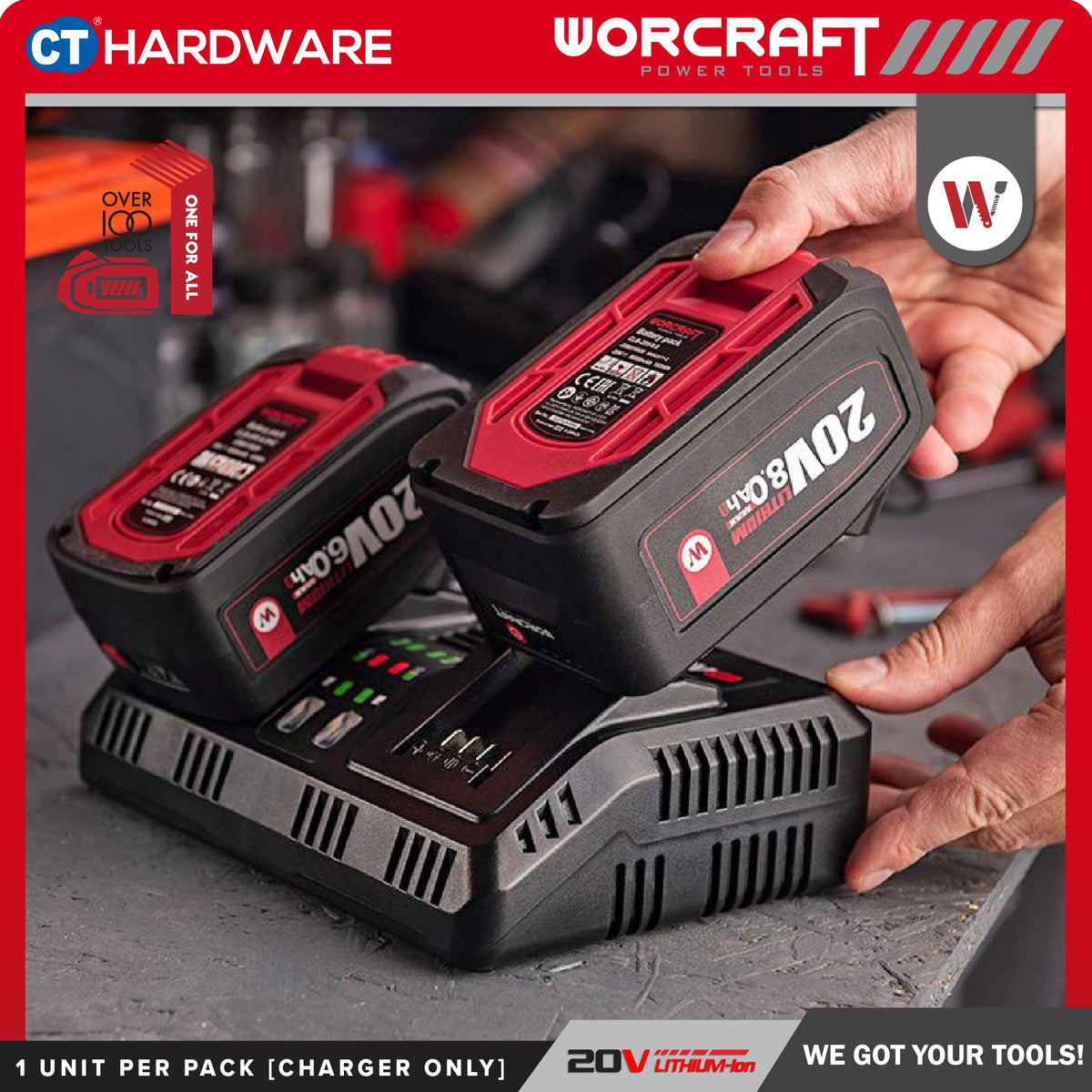 WORCRAFT CLC-20V-45D TWO PORT BATTERY CHARGER 20V (CLC20V45D)