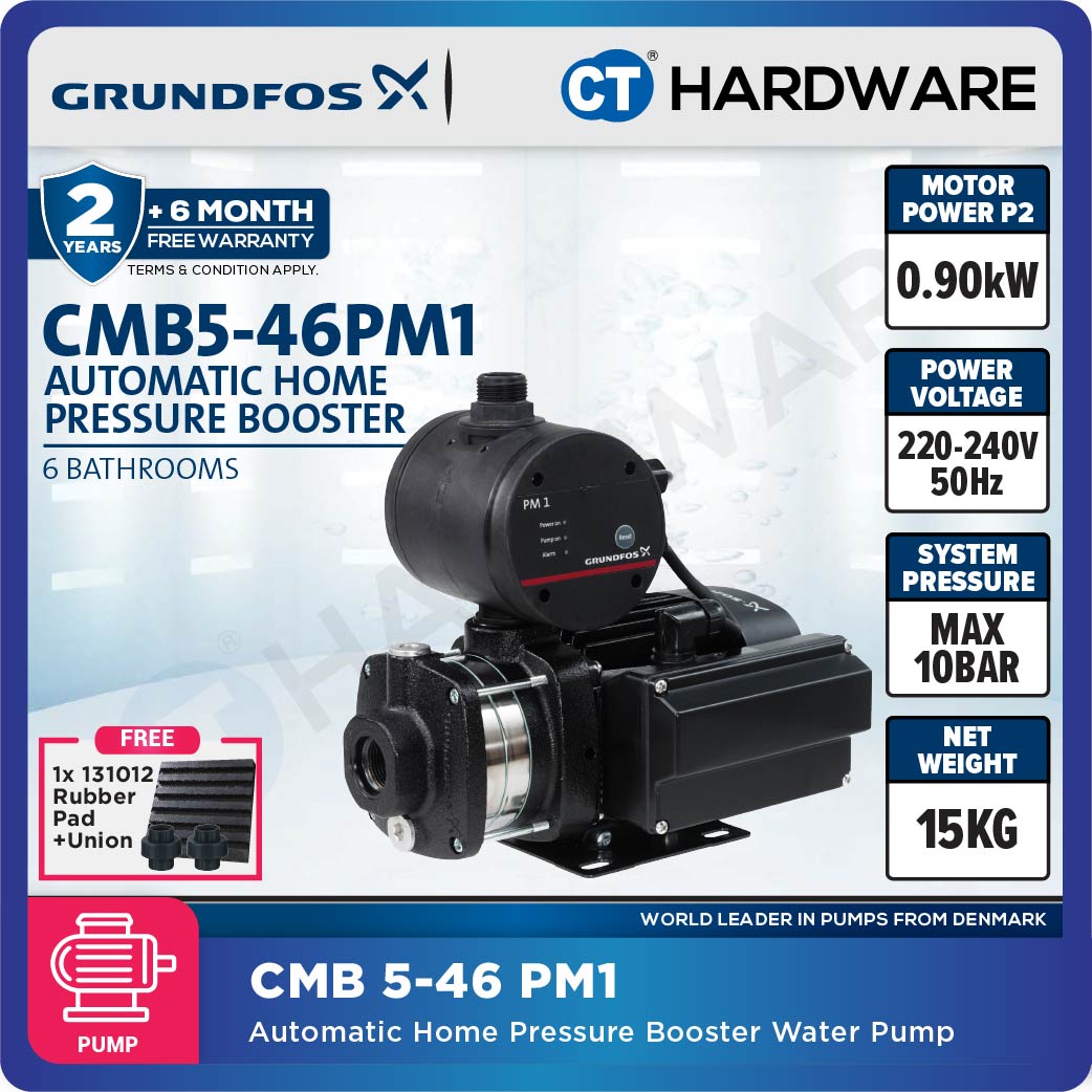 Grundfos CMB5-46PM1 Water Pressure Booster Pump 0.9kW