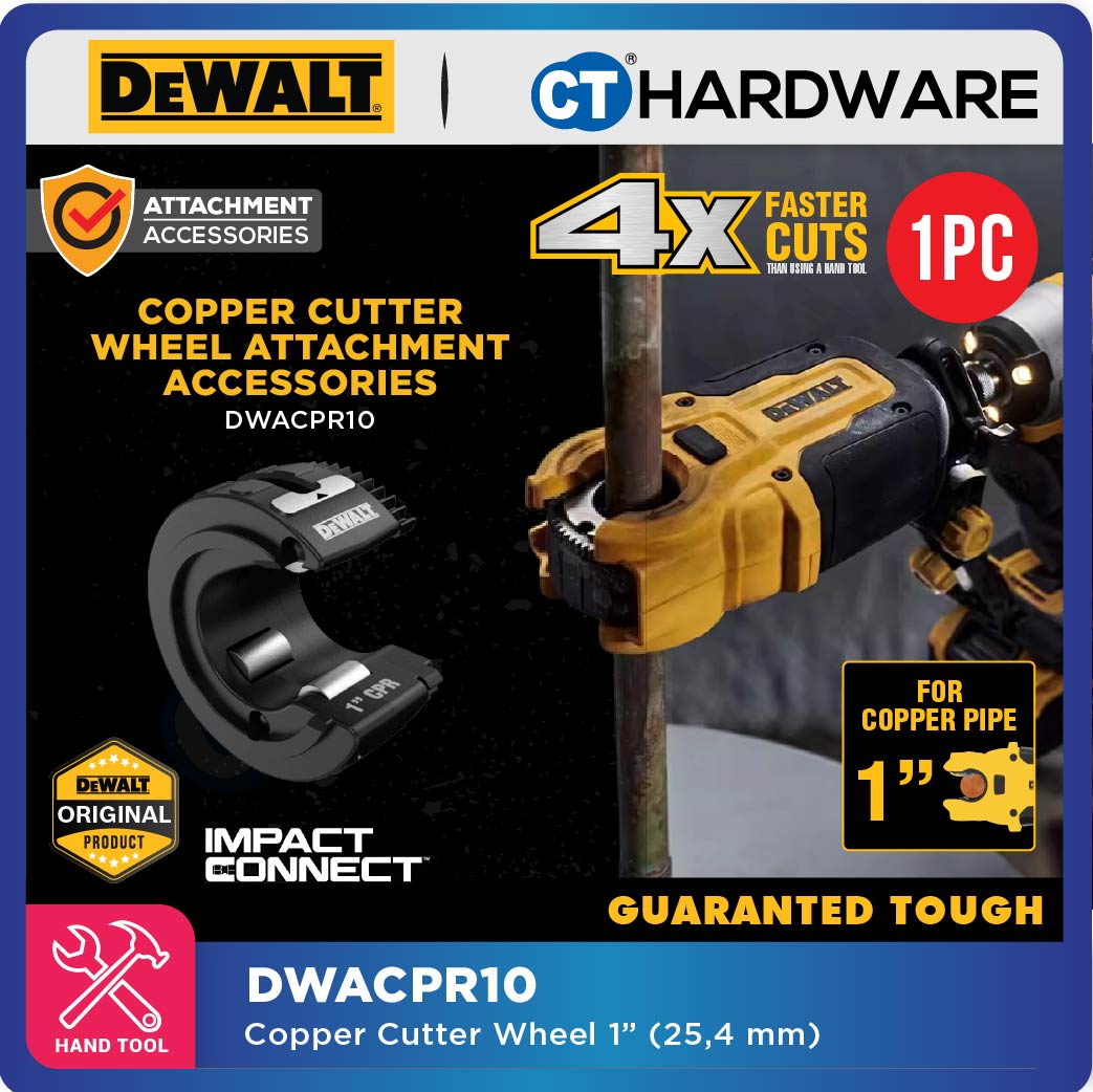 DEWALT DWACPR10 | DWACPR12 | DWACPR34 COPPER CUTTER WHEEL ATTACHMENT ACCESSORIES FOR ATTACH WITH DWACPRIR