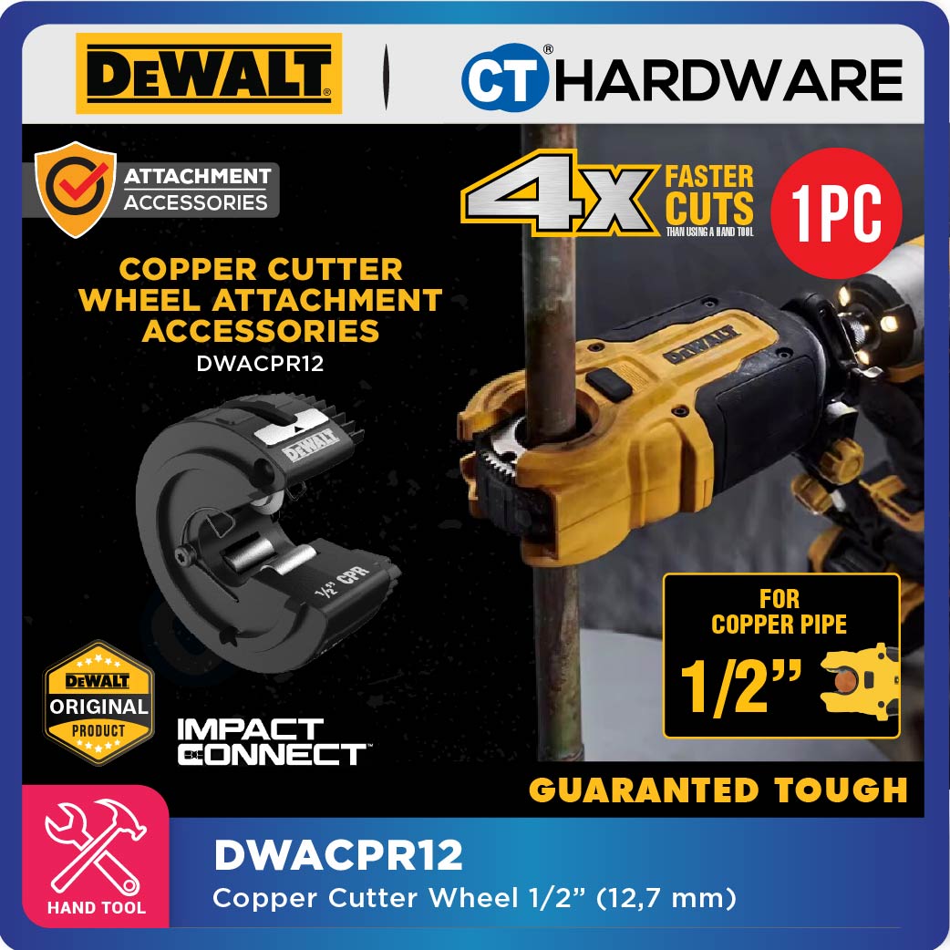 DEWALT DWACPR10 | DWACPR12 | DWACPR34 COPPER CUTTER WHEEL ATTACHMENT ACCESSORIES FOR ATTACH WITH DWACPRIR