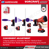WORCRAFT CSG-S20LiA CORDLESS PAINT SPRAYER GUN 20V | 1.8MM | 350L/MIN | 800ML [ CSGS20LiA ] [ ONE FOR ALL ]