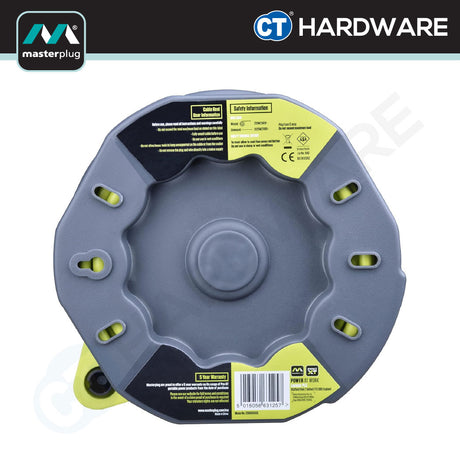MASTERPLUG CSU050134SLPX SMALL CASSETTE  REEL WITH 5M WIRE,4 SOCKET 13AMP