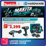 Makita HR003GM201 + GA011GZ + DF002GZ 3-Tool Combo Set XGT 40Vmax Cordless Brushless Combination Hammer, Angle Grinder and Driver Drill