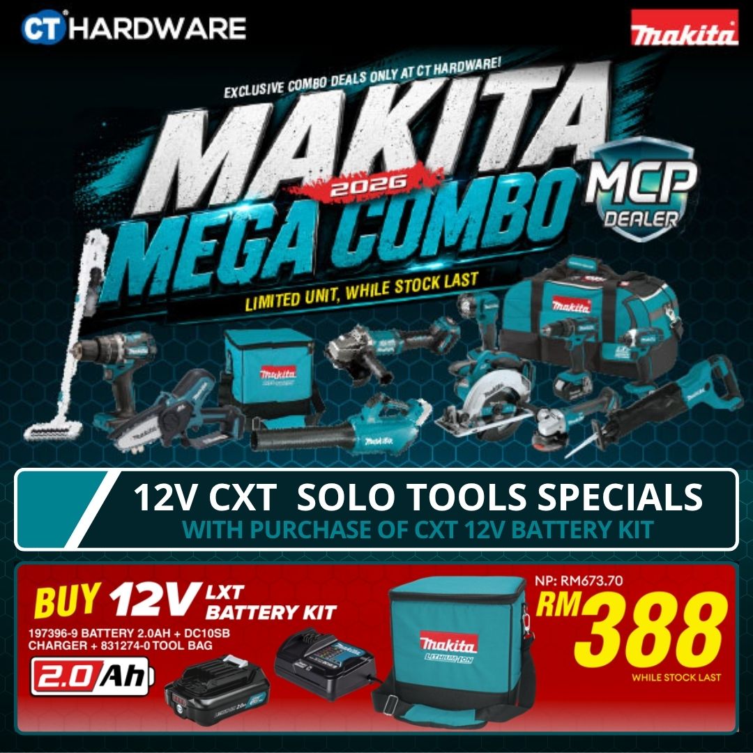 Makita CXT 12Vmax 2.0Ah Battery and Charger Kit With Tool Bag