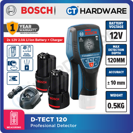 Bosch DTECT 120 Professional Detector Cordless Wall Scanner 12V