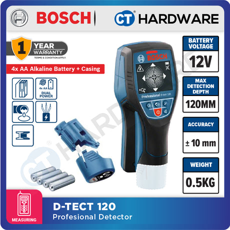 Bosch DTECT 120 Professional Detector Cordless Wall Scanner 12V