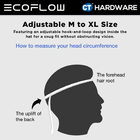 Ecoflow Power Hat M-L / L-XL Size (56-58 cm / 59-61cm) [EFPOWERHAT]