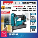Makita DFN350Z LXT 18V Cordless Brad Nailer 15-35mm F-Nail (Body Only)
