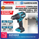 MAKITA DHP490Z | DHP490WV | DHP490SFX1 CORDLESS BRUSHLESS HAMMER DRIVER DRILL 18V 1/2" 13MM 65NM