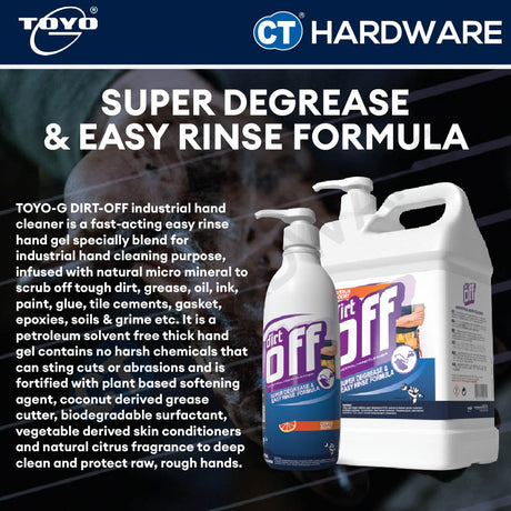 Toyo-G Dirt-Off Industrial Hand Cleaner 1kg | 4kg [ 8696C0181 |  8696C0174 ]