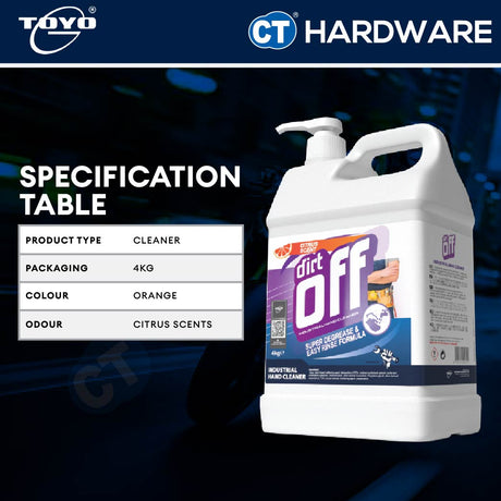 Toyo-G Dirt-Off Industrial Hand Cleaner 1kg | 4kg [ 8696C0181 |  8696C0174 ]