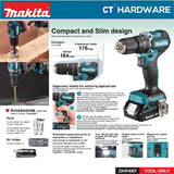 Makita DLX2414JX2 Cordless Combo Kit 18V DTD157 Impact Driver + DHP487 Hammer Driver Drill + 2x 2.0Ah Battery + Tool box - [ MAKITA MEGA COMBO ]