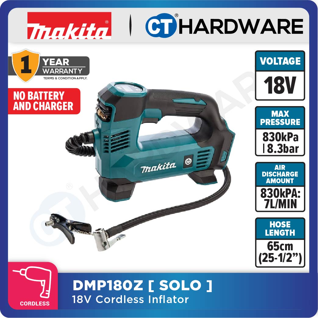 MAKITA DMP180Z CORDLESS INFLATOR 18V 8.3BAR WITHOUT BATTERY & CHARGER
