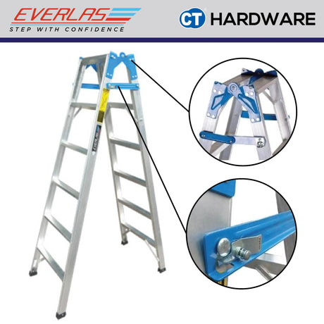 Everlas DP Series Dual-Purpose Ladder 6 Steps - 16 Steps | 95kg Max Load