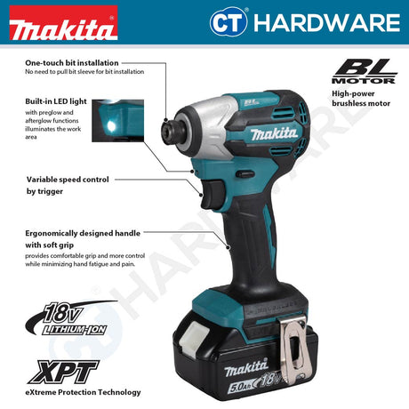 Makita DTD158Z | DTD158WVE Cordless Brushless Impact Driver 18V | 6.35MM | 170NM