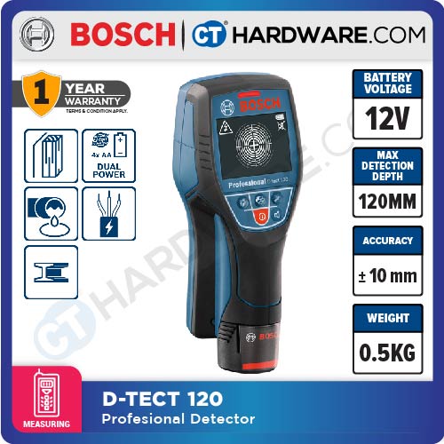 Bosch DTECT 120 Professional Detector Cordless Wall Scanner 12V