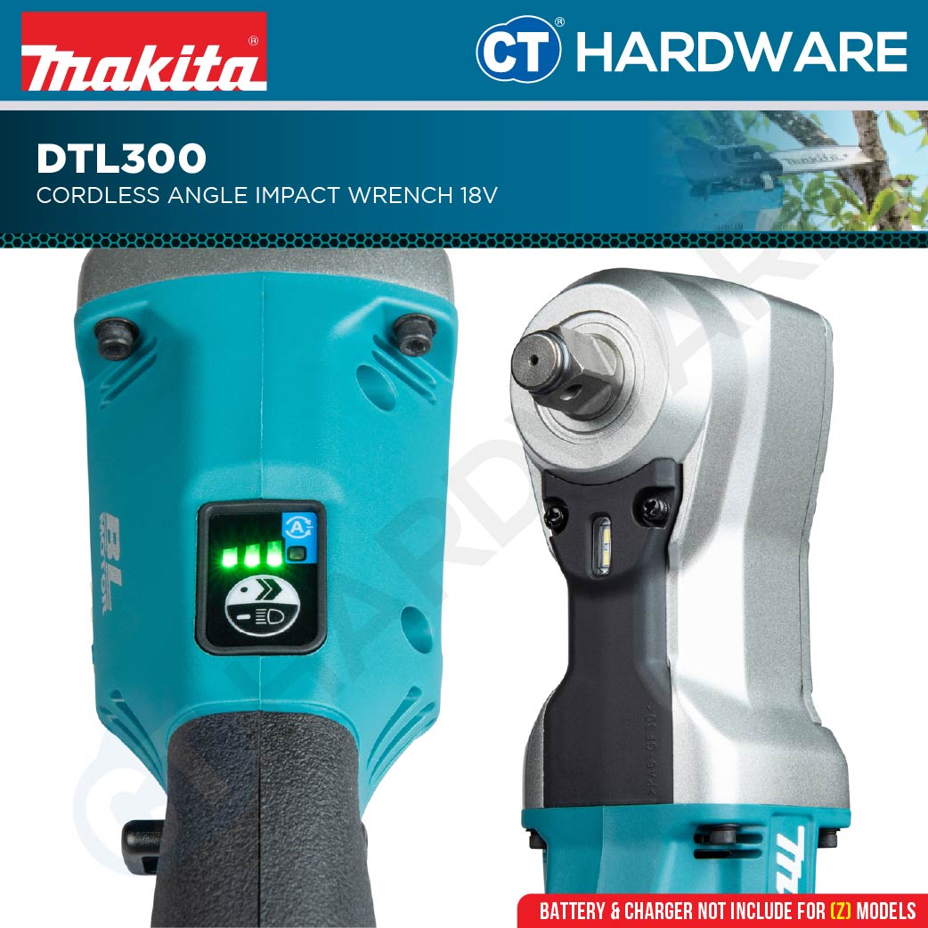 Makita DTL300Z Cordless Angle Impact Wrench 18V | 1/2" | 310-340NM Without Battery and Charger