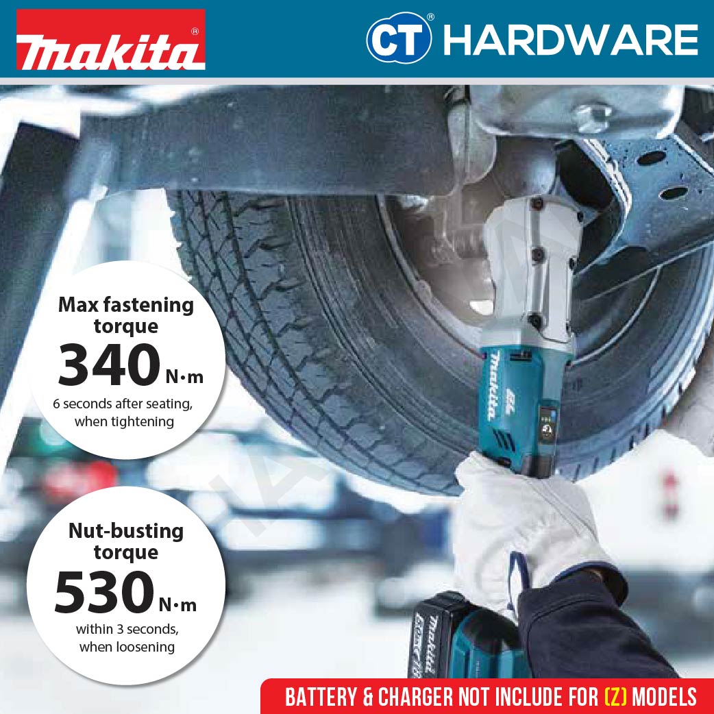 Makita DTL302Z LXT 18V Cordless Angle Impact Wrench 3/8" 340NM (Body Only)